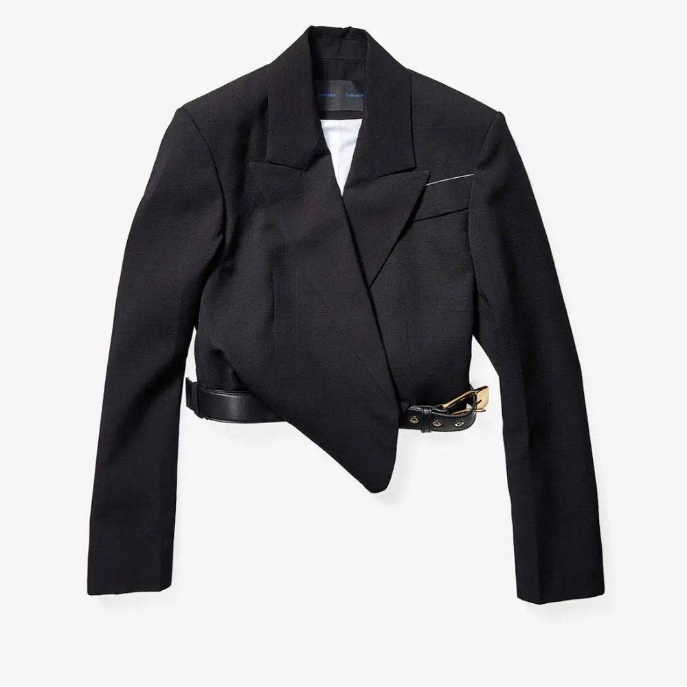 Proenza schouler cropped belt blazer size 8